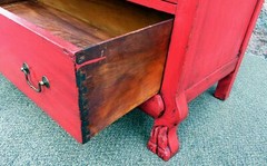 Vintage Victorian Grannie Upscale WOW Red Urban BOHO CHIC Buffet Mirror Dresser