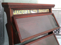 Antique English Jacob & Co’s Biscuits Four Shelf Shop Display Cabinet Bristol