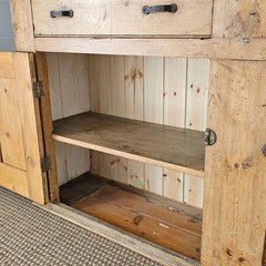 Antique English Pine Kitchen Dresser Welsh Cupboard Hutch Cabinet Victorian