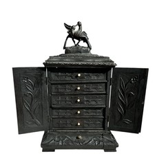 Antique German Black Forest Cabinet jewelry