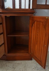 62635: HENKEL HARRIS Cherry Distressed Finish China Cabinet