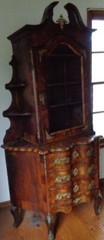 Antique Dresden Cabinet – GORGEOUS DETAIL – ORIGINAL HARDWARE. – NEEDS TLC