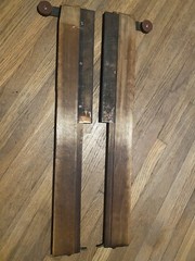 Library Bureau Sole Makers Antique Oak File Cabinet Drawer Slides Set Of 2
