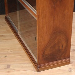 Italian bookcase design furniture vitrine display cabinet 20th century in wood