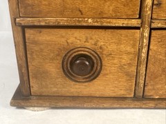 Antique Vintage Wooden Wall 8 Drawer Spice Cabinet Cupboard Apothecary Chest