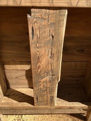 Antique Reclaimed Longleaf Heart Pine Wood Hutch Cabinet 30”L x 36”H x 10”W