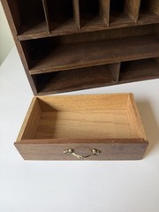 Old Time Wood Wooden Desk Office Letter Drawer Box Organizer | Ready to Hang