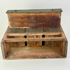 Americana Primitive Antique Apothecary Cabinet/Chest With Distressed Multi Color