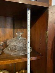 Antique English Mahogany Hanging Cupboard With Glass Doors