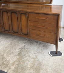 MCM/VTG/💥ANTIQUE Credenza Dresser Sideboard American Metropolitan Furn W/Mirror