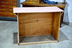 Antique store counter wood bar kitchen island countertop cottage table Vintage