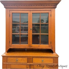 antique diminutive chippendale dutch cupboard step back cabinet farm house