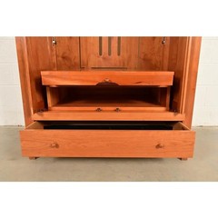 Harden Furniture Arts and Crafts Shaker Solid Cherry Wood Media Cabinet