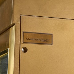 Mastercraft Neoclassical Brass and Glass Vitrine Cabinet