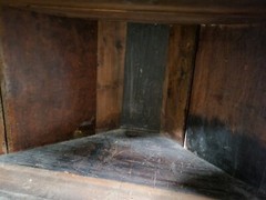 Circa 1860’s 2 piece Walnut Corner Cabinet
