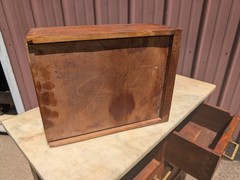 Antique Marble Top Barbers Cabinet Quarter Sawn Oak 1900s Era
