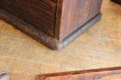 c.1900s Antique Primitive 25″ Desktop Tool Stationery File Cabinet Vtg 7 Drawers