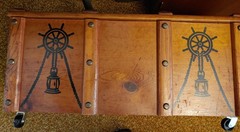 Strand Quality Chest. Hazel Novelty Cabinet Co. Pirate Themed wooden toy box