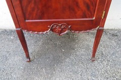 Late 1800s Victorian Carved Storage Music Record Cabinet 5962
