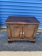 Ethan Allen Dark Antiqued Pine Old Tavern Mid Century RECORD CABINET