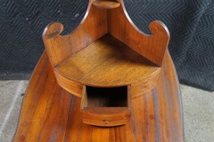 Antique Mahogany 3 Tier Corner Hanging Shelf Pipe Rack Display Stand 28″