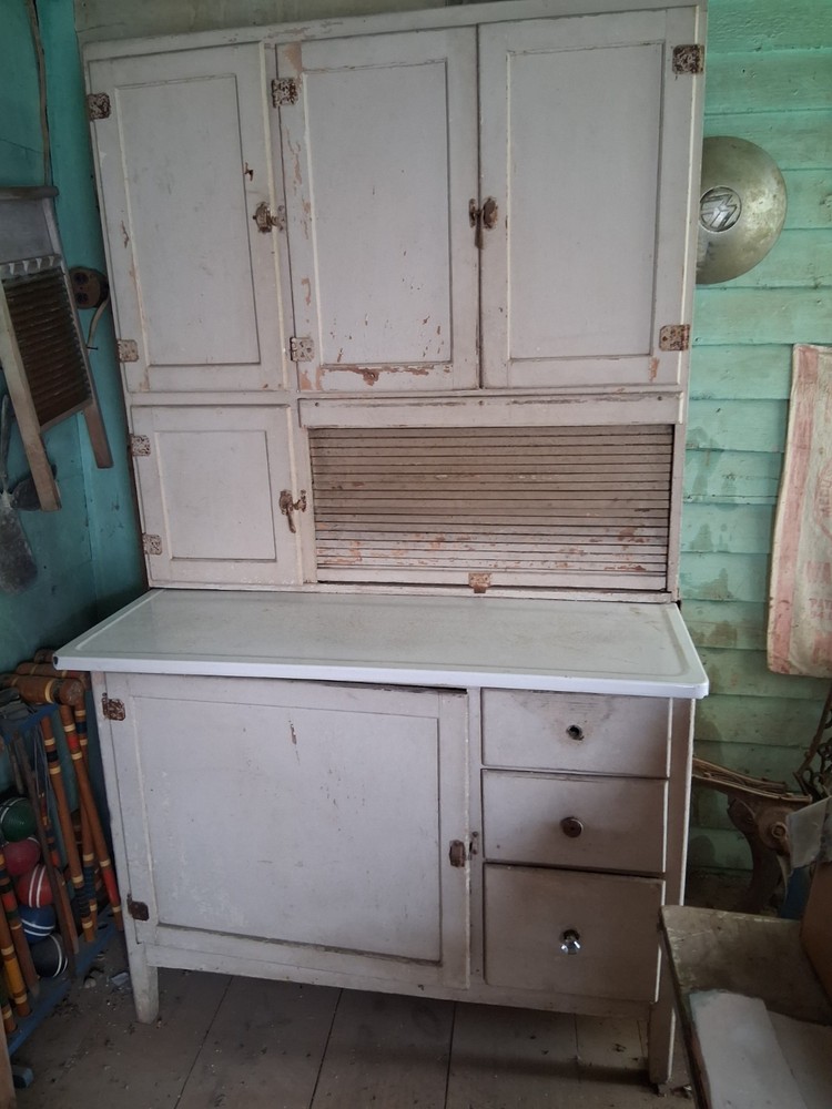 Vintage Farmhouse Hoosier Cabinet with Flour Sifter