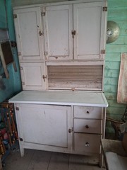 Vintage Farmhouse Hoosier Cabinet with Flour Sifter