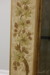 54933: Chinoiserie 2 Door Bonnet Top China Display Cabinet