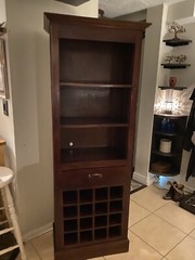 Solid Wood Mahogany European Style Traditional Bar Cabinet