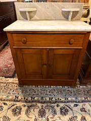 Victorian Washstand with Marble Top 31″ x18″x29 1/2″ tall.