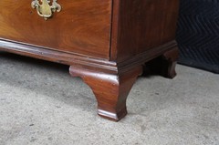 Antique American Chippendale Mahogany Chest on Chest Highboy Dresser 70″