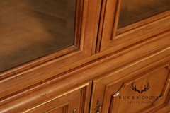 Century Furniture French Provincial Style Fruitwood Lighted China Cabinet