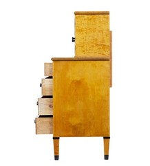 LATE 19TH CENTURY SWEDISH BIRCH ART NOUVEAU CABINET ON CHEST