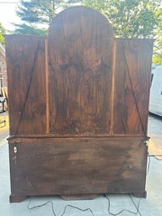 Satinwood Chiffonie adams revival antique hand painted china hutch cabinet hutch