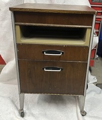 Vintage Mid-Century Hill-Rom Rolling Medical Cabinet – Utility Cart – Table