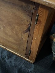 ANTIQUE MINIATURE CHILDS PRIMITIVE WOODEN STEP BACK CUPBOARD KITCHEN PANTRY