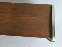 vintage Mid century Scandinavian style teak wood messing medicine apothecary cab