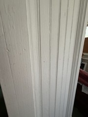 Huge Antique Painted Heart? Pine Bead Board Cupboard Armoire