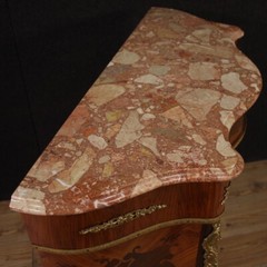 Inlaid sideboard antique style Napoleon III furniture marble top 20th century