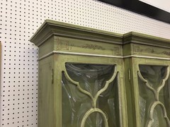Karges Green and Gold Chinoiserie China Cabinet