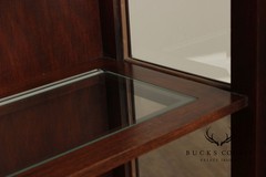 Union National Traditional Cherry Lighted Two Door Display Cabinet
