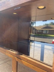 1970s Henredon Scene One Campaign Lighted Display Cabinet