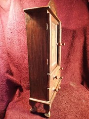SMALL LITTLE VINTAGE HANDMADE DECORATED WOOD CUPBOARD FOLK ART SWEDEN SWEDISH