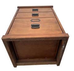 Vintage File Cabinet Mission Arts and Crafts style Three Drawers One Legal sz 1A