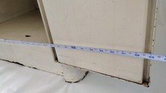 1950s Free Standing 2 Door Cabinet Interstate Metal Product 33x21x26 Formica MCM