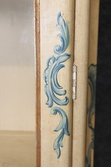 Baker Paint Decorated Venetian Italian Vitrine Display China Cabinet Vitrine