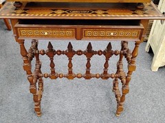 Syrian Style Marquetry Cabinet On Table