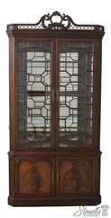 56291: HENKEL HARRIS Ornate Chippendale Mahogany Corner Cabinet