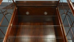 Stunning English Cardiff Breakfront China Cabinet in Mahogany with LED lights