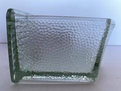 Rare Antique Vintage Large Original Poncet Glass Dry Scoop for Hoosier Cabinet
